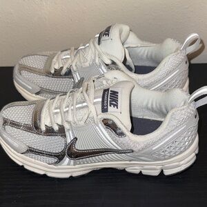 Nike White and Metallic Sneakers
